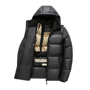 Męskie Parkas z kapturem wiatrówek zimowy mężczyzna zwykły bawełniany płaszcz Waterproof Waterproof Waterproof Gruby kurtka młodzieżowa trend 111020 231020