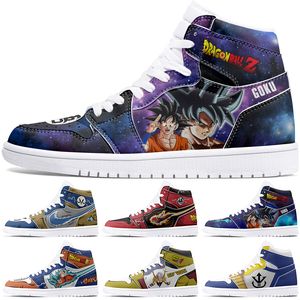 Os novos sapatos personalizados DIY Sports Basketball Shoes masculino 1 e feminino 1 Personagem de anime personalizado Tendência personalizada Versátil calçado esportivo ao ar livre 1s