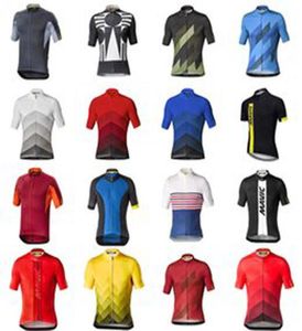 Mavic Team Men039s Bisiklet Kısa Kollu Jersey Yol Yarış Gömlek Bisiklet Üstleri Yaz Nefes Alabilir Açık Spor Maillot S210427307191