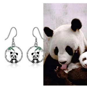 Brincos pendurados moda panda gota bonito lindo animal joias brinco para menina mulher acessórios vestíveis diários presentes de natal