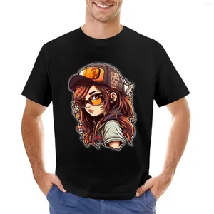 Herrpolos anime flicka söt konst solglasögon vattenflaska klistermärke t-shirt hippie kläder pojkar djur tryck skjorta t skjortor för män grafik