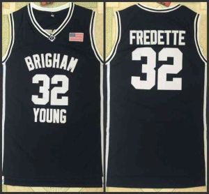 CUSTOM College Basketball Wears College Мужские кроссовки Brigham Young Cougars #32 Jimmer Fredette 2010-11 Темно-синие баскетбольные кроссовки для колледжа BYU Cougars Jer