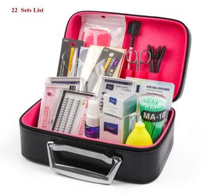 Professional False Eyelashes Extension Set Grafting Eye Lashes Eye Pads Tweezers Glue Ring Brush Tape Kits With Bag2760461