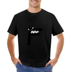 Polo da uomo Alfabeto Lore Lettera 'F' T-shirt Maglietta grafica Ragazzi Animal Print Tees Camicie nere per uomo