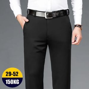 Calças masculinas 10xl oversize homem de negócios calças calças masculinas roupas casuais vestido formal terno social elegante trabalho magro 231021