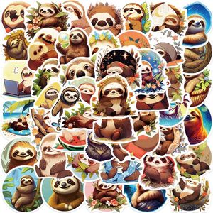 50st Cartoon Sloth Stickers Cute Animal Sloth Graffiti Stickers för DIY Bagage Laptop Skateboard Motorcykelcykelklistermärken