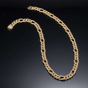 Hiphop Mens Iced Out Moissanite Diamond Clasp 18k Gold Plated Hiphop Cuban Chain Necklace
