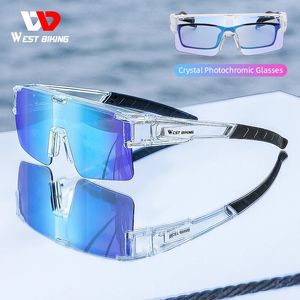 Outdoor Eyewear WEST BIKING Myopic Polarized Square Sunglasses Men Pochromic Cycling Fit Over Glasses Driving Fishing UV400 Bicycle Goggles 231023