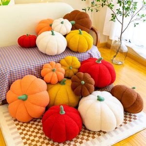 Cuscino di tiro alla zucca Cuscino di peluche di Halloween Cuscino di lana lavorato a maglia con zucca Cuscino per divano del soggiorno Commercio all'ingrosso