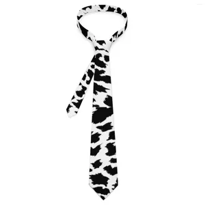 Båge slipsar dalmatiska hund slips djurtryck grafisk hals kawaii rolig krage för män fritidsslips tillbehör