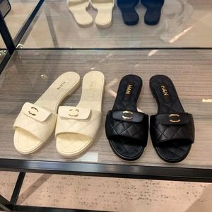 Top-Qualität, Luxus-Schuhdesigner, Damen-Herren-Slipper-Sandale, Lammleder, gestepptes Leder, Sommer, einfach zu tragen, schneller Versand mit Box-Lock-Strand-Flachrutsche