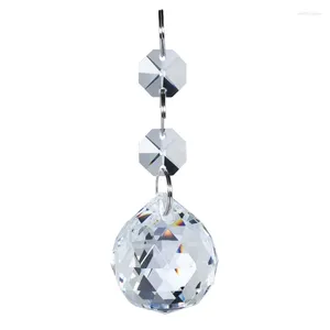 Ljuskrona Crystal 10st 30mm Clear Facetterade delar hängande prismor hängande belysning boll feng shui suncatcher bröllop heminredning