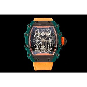 RM021-02 Superclone Active Watches Tourbillon armbandsur Designer Watch Swiss Standard Movement RM21 Titanium Ceramic Carbon366 Montres de Luxe