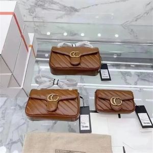 Designer Bag Marmont Women Luxury Cross Body Bags Handväskor Kedja kosmetisk messenger shopping axel svart klassisk äkta läder tot plånbok handväska