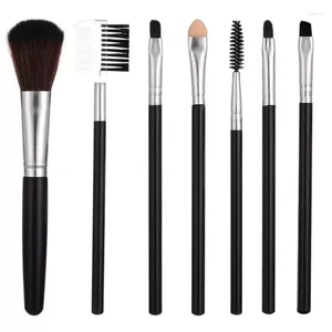 Makeup Brushes Black Vintage 7 Packs Blush Eyeshadow Brush Portable Set