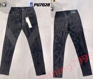 Purple Jeans Designer Jeans Mens Jeans Men Knee Skinny Straight Size 28-40 Motorcycle Trendy Long Straight Hole High Street Denim Wholesale 2 Pieces 10% Off 48