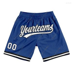 Shorts masculinos moda impressão 3D nome personalizado digital verão basquete genuíno azul escuro