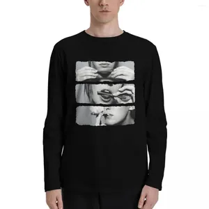 Herrpolos flickor älskar strunter långärmad t-shirts tees man rolig t shirt kawaii kläder träning skjortor för män