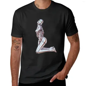 Erkek Polos Pose Robot T-Shirt Swirf Gölüler Adam Giysileri Kawaii T Erkekler