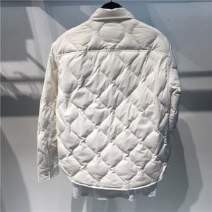 Men's Down Parkas Thin Casual Down Coat Men Autumn Winter Korean Style White Duck Down Jacket High Street Single Breasted White Cotton Coat S-L 231023