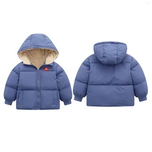 Зимние куртки для маленьких мальчиков и девочек, теплая флисовая куртка с капюшоном, пальто, верхняя одежда, жилет для маленьких мальчиков