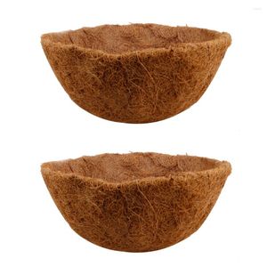 Plantadores vaso de flores coco pendurado 20-40cm forro para mobiliário doméstico 2pcs forro de cesta de substituição