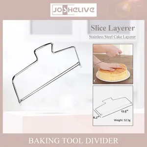 Bakeware Tools Double Line Cake Cut Slicer Justerbar rostfritt ståltrådbrödavdelare Kökstillbehör Bakning