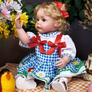 Dolls Cuaibb 50 cm Najwyższej jakości Reborn Doll Susu Toddler Girl 3-miesięczny rozmiar dziecka malarstwo ręcznie obrazowe 3D Ręcznie zrootowane złoto 231023