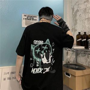 Men's T Shirts Shirt For Men Dark Style Gothic Short Sleeve Tee Streetwear Anime Oversize Graphic Vintage Hip Hop Top Daily Loose T-Shirt
