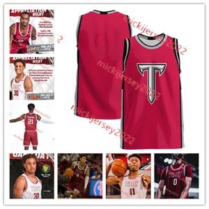 Jerrell Bellamy Tayton Conerway Troy Trojans Maglia da basket cucita su misura Mens Thomas Dowd Marcus Friend Kerrington Kiel Myles Rigsby Theo Seng Troy Maglie