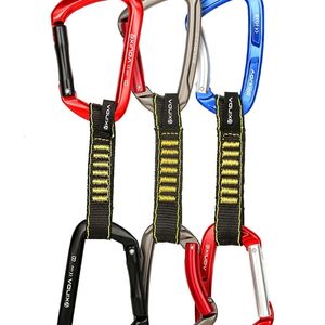 Carabiners Xinda Rock Climbing Quickdraw Sling Professional Safety Lock Extenders Carabiner Mountaineer Outdoor Protect Kits 231021
