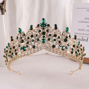 Vintage Kronen und Tiaras, Pfirsich-Kristall, Braut-Tiara, Krone, Festzug, Abschlussball, Diadem, Hochzeit, Haarschmuck