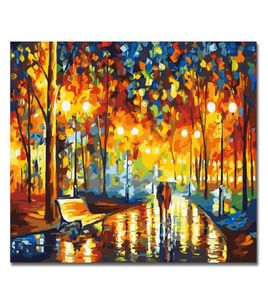 Walking In The Street Abstract Painting Diy Digital Scenery Painting By Numbers Modern Sea Wall Art Picture For Home Decor9467150