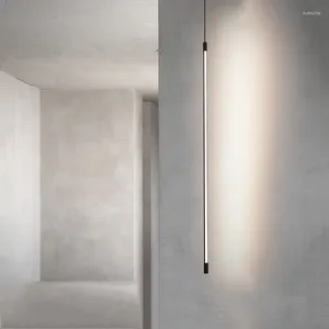 Lampade a sospensione Luci minimaliste Camera da letto moderna Comodino Creativo Striscia LED Nordic Personalizzato Soggiorno Parete Corridoio Ufficio Bar Ligh