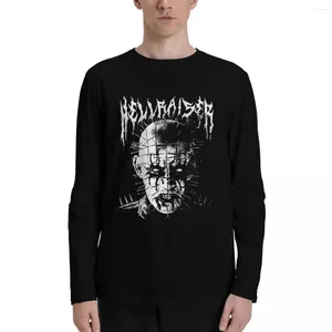 Herren Polos Black Metal Pinhead Langarm-T-Shirts Grafik-T-Shirts Sweatshirt Schnelltrocknend Einfarbig Herren