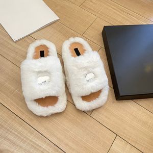 Channel Slippers Chanelity Home Designer Women Chanellies Bedroom Wool Slides Chanells Classic Luxury Fur Fluffy Furry Warm Letters Sandals Warm Slides Cotton Fla