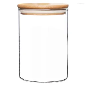 Storage Bottles Glass Food Containers With Lids Large Jars For Coffee Bar Tea Sugar (27 FL OZ)