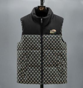 23SS MENS Vest 패치 워크 자수 호흡기 조끼 남성 두꺼운 따뜻한 아래 면화 디자이너 조끼