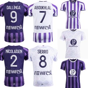 Club 2023 2024 Toulouse Soccer 19 Frank Magri Jersey 7 Zakaria Aboukhlal 50 Guillaume Restes 17 Gabriel Suazo 9 Thijs Dallinga 3 Mikkel Desler Football Shirt Kits