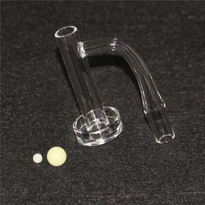 Narghilè Quarzo Torre di controllo Banger Narghilè Terp Slurper Chiodo da fumo con secchio da 2,5 mm Pilastro da 35 mm Sfera inferiore spessa 4 mm Tappo in carburatore Banger senza cupola