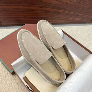loro pianas shoes Luxury LP loafer summer walk men casual dress suede leather handmade sneaker slip on light and comforal outdoor walking flats 38-46Box handbag