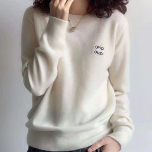 Women's Designer Sweaters Loewees Sweater Knit Sweatshirt Crew Neck Long Slevee Cardigan Hoodie Letter Embroidery Clothing Casual Autumn and Winter Warm Tops