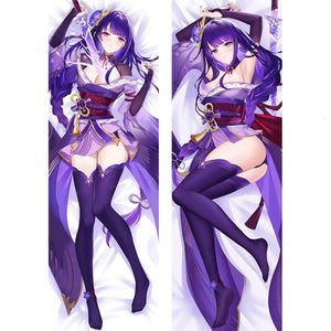 Cosplay Genshin Impact Raiden Shogun Hing Body Dakimakura Kissen Beelzebul Doppelseitiger Kissenbezug