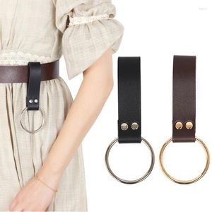 Party Supplies Medieval Belt kjol Hiljes Single Ring Leather Loop Renaissance Vuxen Tillbehör Vikingar Muggkrok Rem för kvinnor