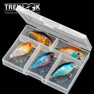 Baits Lures TREHOOK 5pcs Mini Crankbaits Fishing Floating Wobbler For Trolling Rattling Lure 45cm 4g Artificial Hard Bait Pike Peche Leurre 231023