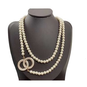 Pearl Naszyjnik Diamentowy projektant dla kobiet Nowy produkt Elegancki naszyjniki perłowe dzika moda