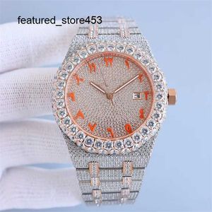 Luxury Watch Full Diamond VVS Anniversary Star Watch Automatic Sports Leisure Steel Sapphire Mirror Hand Restore Effect