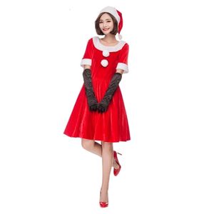 Cosplay traje de natal feminino designer cosplay traje nova cor traje de natal natal em torno do pescoço vestido de bola de pelúcia noite desempenho traje cosplay