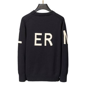 Europa kvinnor och herr designer tröjor retro klassiska lyxiga tröja män arm brev broderi rund hals bekväm högkvalitativ jumperw14