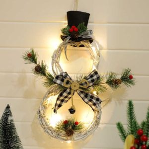 2023 Christmas decorations Christmas lights rattan wreaths Christmas trees home decorations pendants window displays props